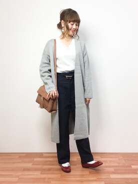 内山陽菜さん(レディース・149cm)の冬コーディネート