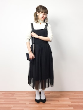 内山陽菜さん(レディース・149cm)の冬コーディネート