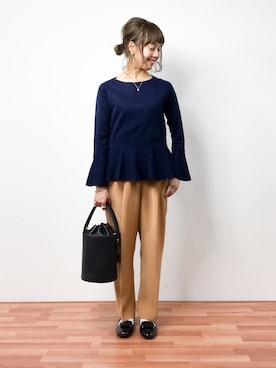 内山陽菜さん（レディース・149cm）の冬コーディネート