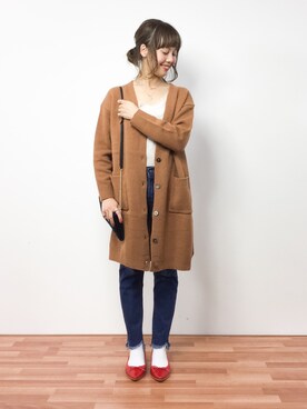 内山陽菜さん（レディース・149cm）の冬コーディネート