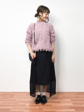 内山陽菜さん（レディース・149cm）の冬コーディネート