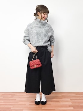 内山陽菜さん（レディース・149cm）の冬コーディネート