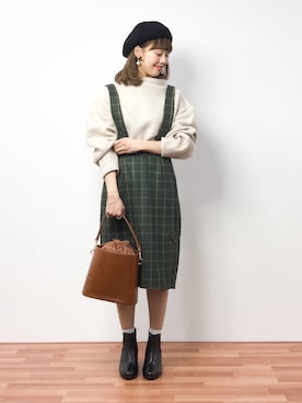 内山陽菜さん(レディース・149cm)の冬コーディネート