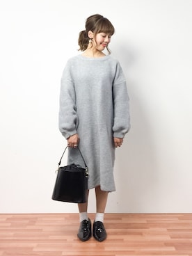 内山陽菜さん(レディース・149cm)の冬コーディネート