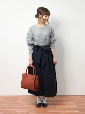 内山陽菜さん（レディース・149cm）の冬コーディネート