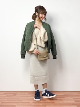 内山陽菜さん（レディース・149cm）の冬コーディネート