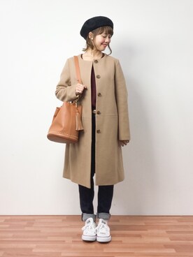 内山陽菜さん（レディース・149cm）の冬コーディネート