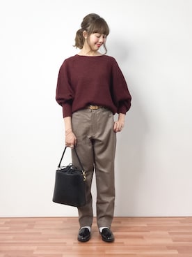 内山陽菜さん（レディース・149cm）の冬コーディネート