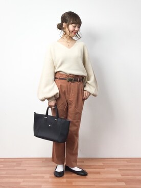 内山陽菜さん（レディース・149cm）の冬コーディネート