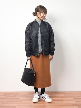 内山陽菜さん（レディース・149cm）の冬コーディネート