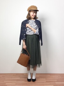 内山陽菜さん(レディース・149cm)の冬コーディネート