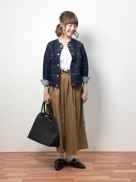 内山陽菜さん(レディース・149cm)の冬コーディネート