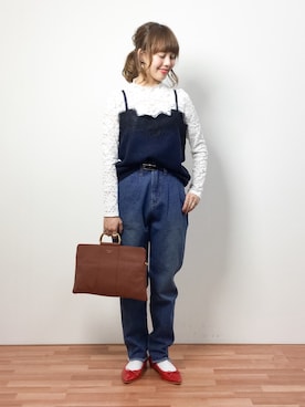 内山陽菜さん(レディース・149cm)の冬コーディネート