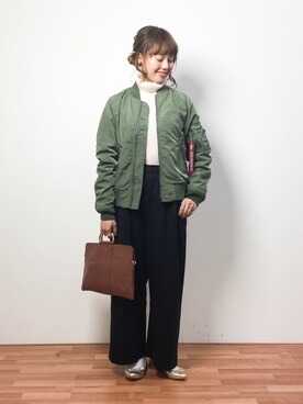 内山陽菜さん（レディース・149cm）の冬コーディネート