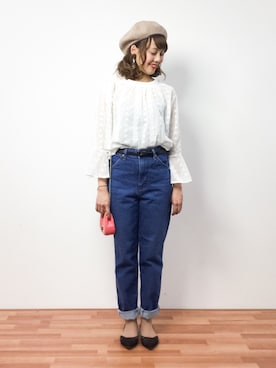 内山陽菜さん(レディース・149cm)の冬コーディネート
