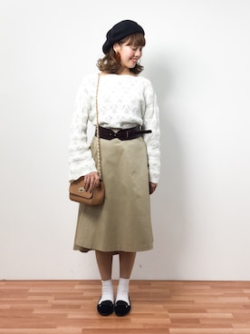 内山陽菜さん（レディース・149cm）の冬コーディネート