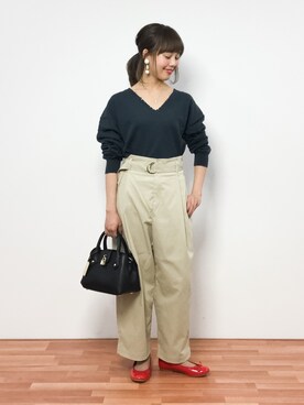 内山陽菜さん（レディース・149cm）の冬コーディネート