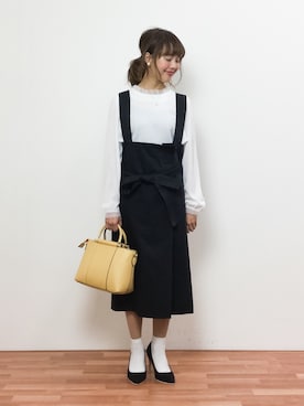 「ハイネックトップス」｜内山陽菜さん（レディース・149cm）の春コーディネート