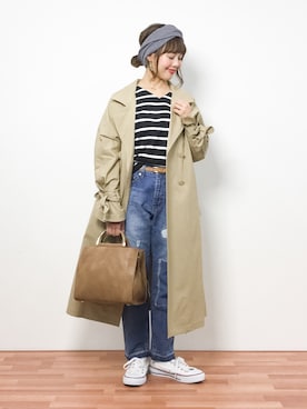 内山陽菜さん(レディース・149cm)の春コーディネート
