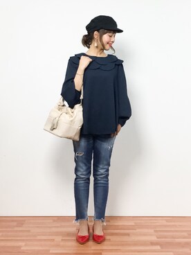 内山陽菜さん(レディース・149cm)の春コーディネート