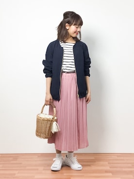 内山陽菜さん（レディース・149cm）の春コーディネート