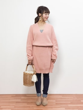 内山陽菜さん（レディース・149cm）の春コーディネート