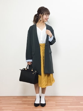 内山陽菜さん（レディース・149cm）の春コーディネート