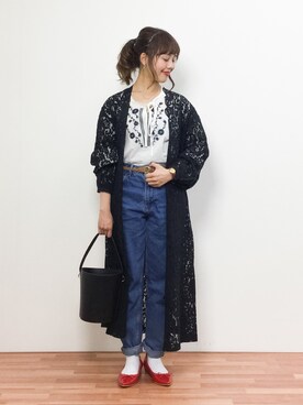 内山陽菜さん（レディース・149cm）の春コーディネート