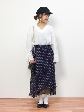 内山陽菜さん（レディース・149cm）の春コーディネート