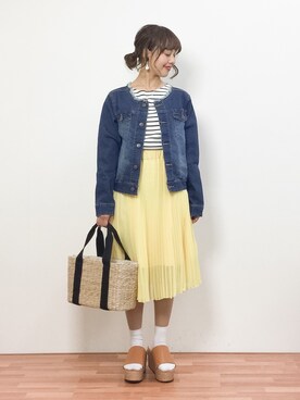 内山陽菜さん（レディース・149cm）の春コーディネート