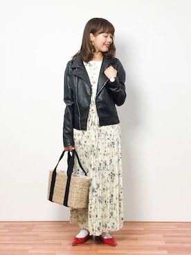 内山陽菜さん（レディース・149cm）の春コーディネート