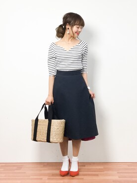 内山陽菜さん（レディース・149cm）の春コーディネート