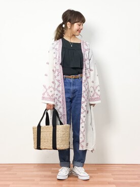 内山陽菜さん(レディース・149cm)の春コーディネート