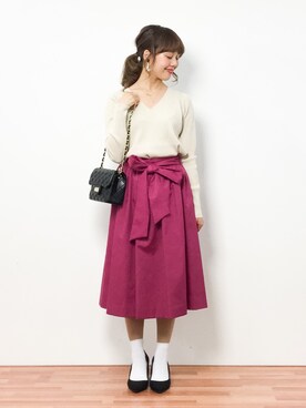 内山陽菜さん（レディース・149cm）の春コーディネート