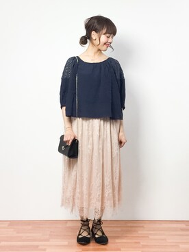 内山陽菜さん（レディース・149cm）の春コーディネート