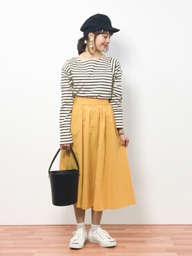 「une autre（ユノートル）のアイテム」を使った、内山陽菜さん（レディース・149cm）の春コーディネート