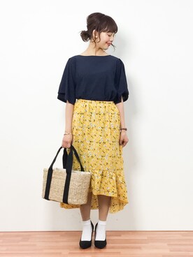 内山陽菜さん（レディース・149cm）の春コーディネート