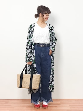 内山陽菜さん（レディース・149cm）の春コーディネート