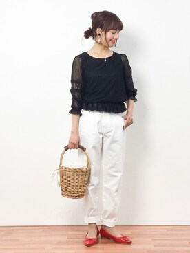 内山陽菜さん（レディース・149cm）の春コーディネート