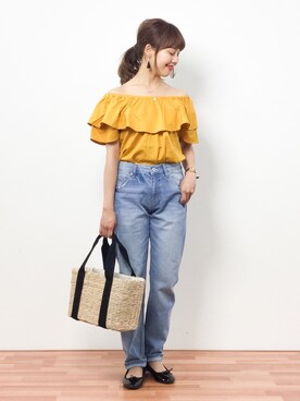 内山陽菜さん(レディース・149cm)の春コーディネート