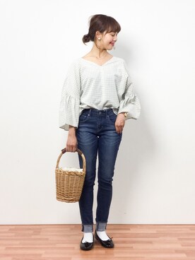 内山陽菜さん（レディース・149cm）の春コーディネート