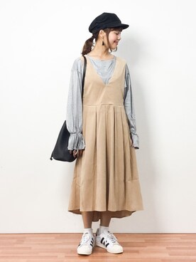 内山陽菜さん（レディース・149cm）の春コーディネート