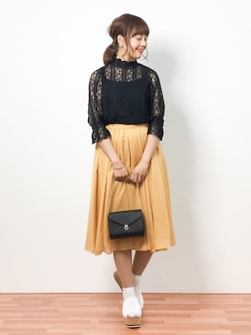 内山陽菜さん（レディース・149cm）の春コーディネート