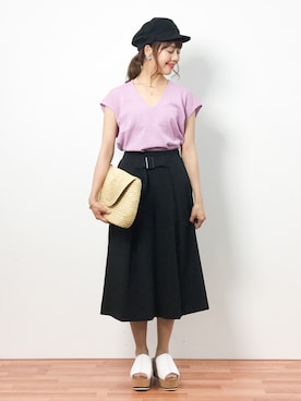 内山陽菜さん（レディース・149cm）の春コーディネート