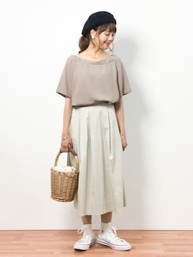 内山陽菜さん（レディース・149cm）の春コーディネート