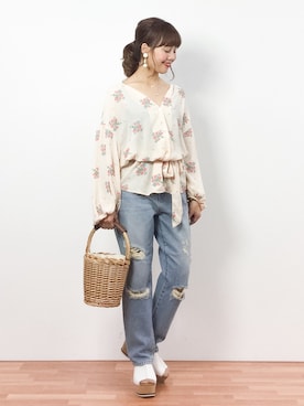 内山陽菜さん（レディース・149cm）の春コーディネート