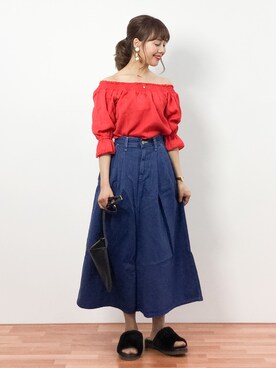 内山陽菜さん(レディース・149cm)の春コーディネート