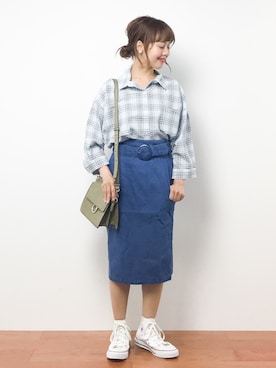 内山陽菜さん(レディース・149cm)の夏コーディネート