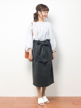 内山陽菜さん(レディース・149cm)の夏コーディネート