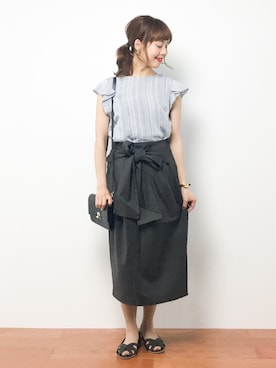 内山陽菜さん（レディース・149cm）の夏コーディネート